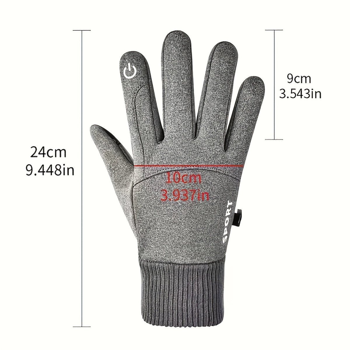 Outdoor Touch Screen Waterproof Anti Slip Warm Full Fingers Gloves