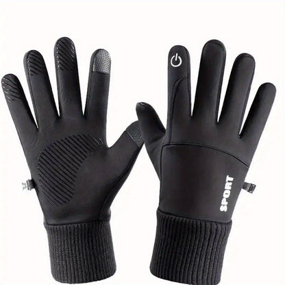Outdoor Touch Screen Waterproof  Anti Slip Warm Full Fingers Gloves
