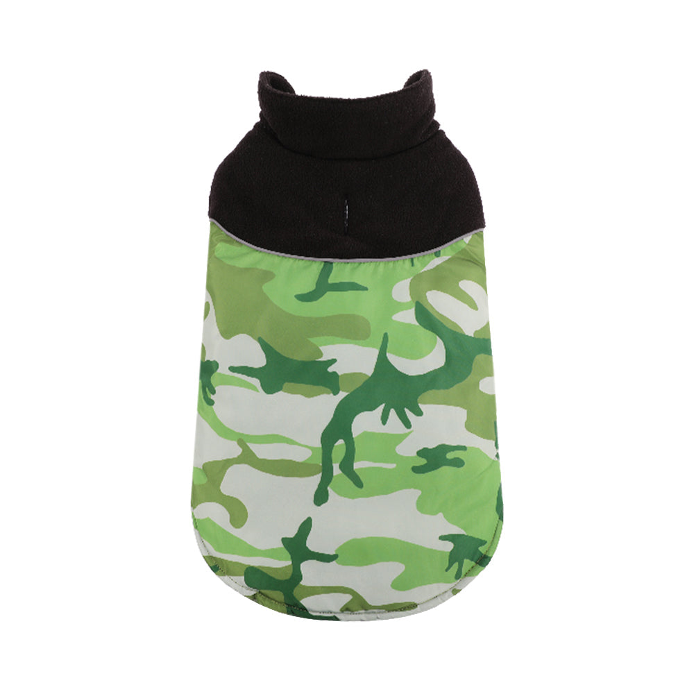 Reversible Camouflage Stitching Pattern Dog Jacket