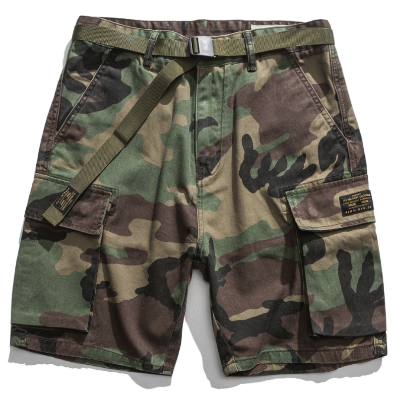 Classic Camo Men's Japanese Multi-pocket Design Outdoor Shorts