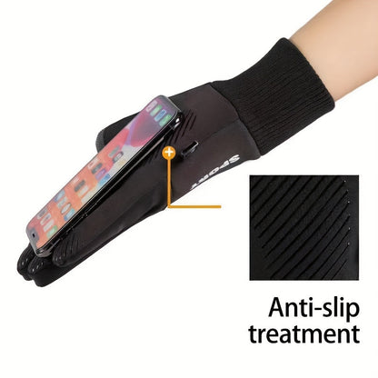 Outdoor Touch Screen Waterproof  Anti Slip Warm Full Fingers Gloves