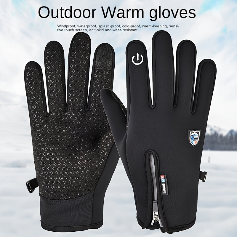 Glamchase™ Outdoor Heated Gloves Windproof and Waterproof with Plus Velvet