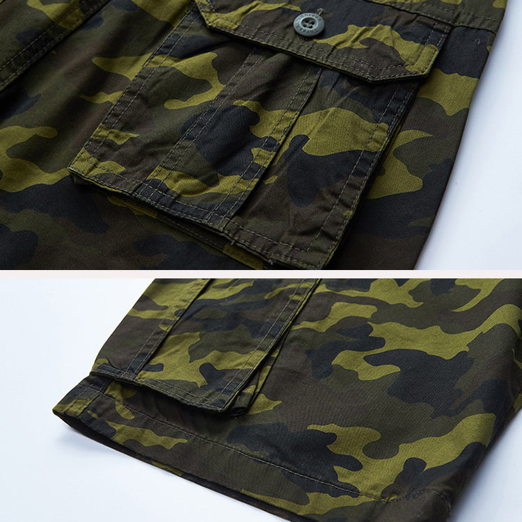Glamchase™ Casual Beach Camouflage Cotton Men's Shorts