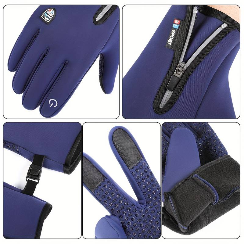Glamchase™ Outdoor Sports Gloves Short Plus Velvet Windproof Waterproof