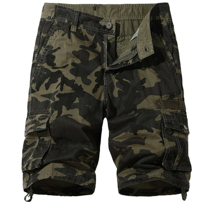 Glamchase Plus size men's camouflage shorts 5-point pants