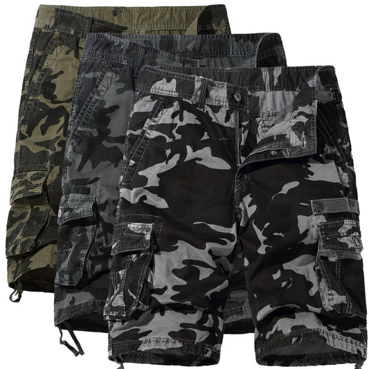 Short camouflage pour homme grande taille VL Pantalon 5 points 