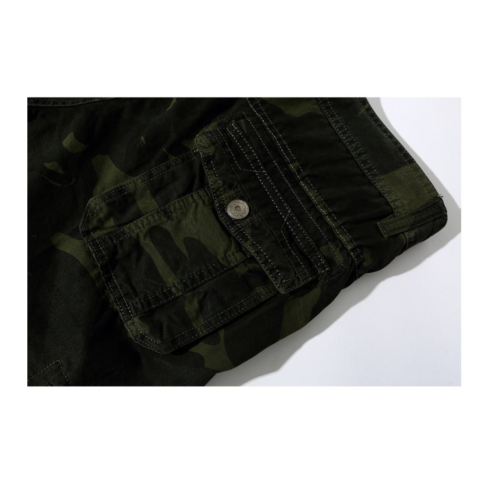 Glamchase Plus size men's camouflage shorts 5-point pants