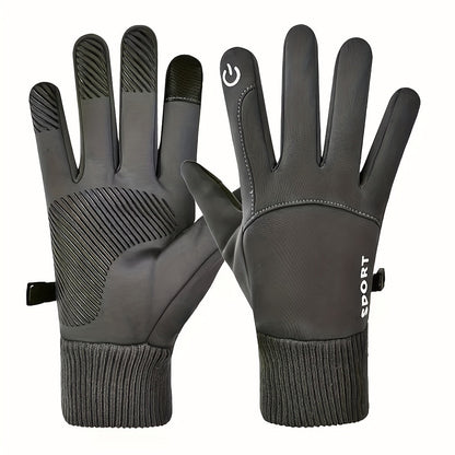 Outdoor Touch Screen Waterproof  Anti Slip Warm Full Fingers Gloves